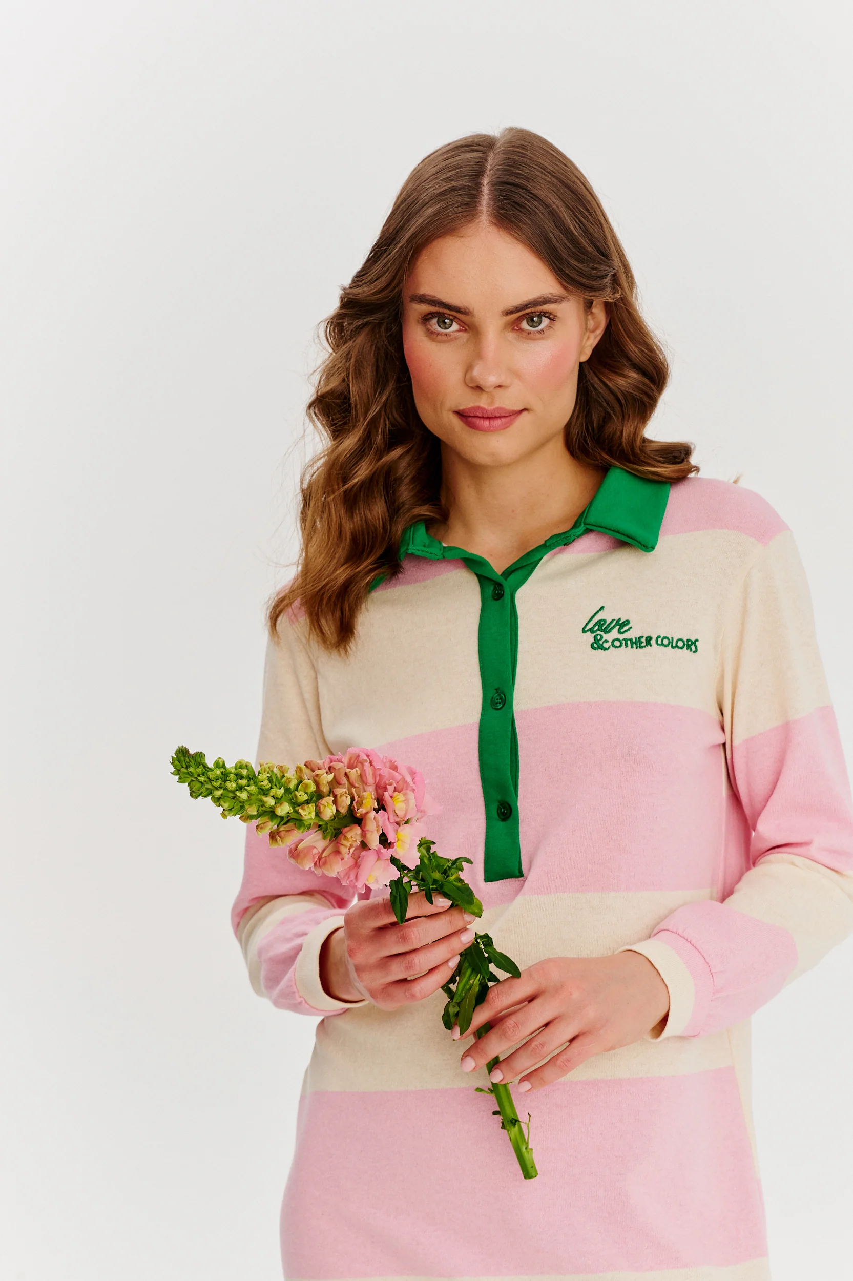 Blossom Haze knit polo dress - Image 9