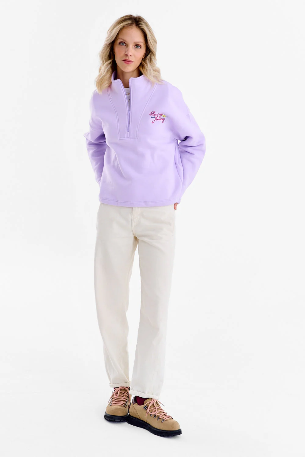 Half-zip sweatshirt with birds - Image 13