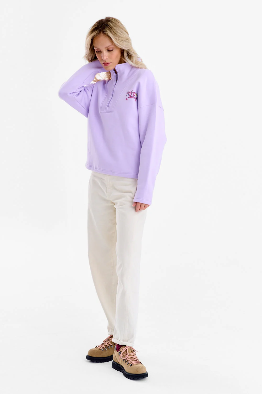 Half-zip sweatshirt with birds - Image 15