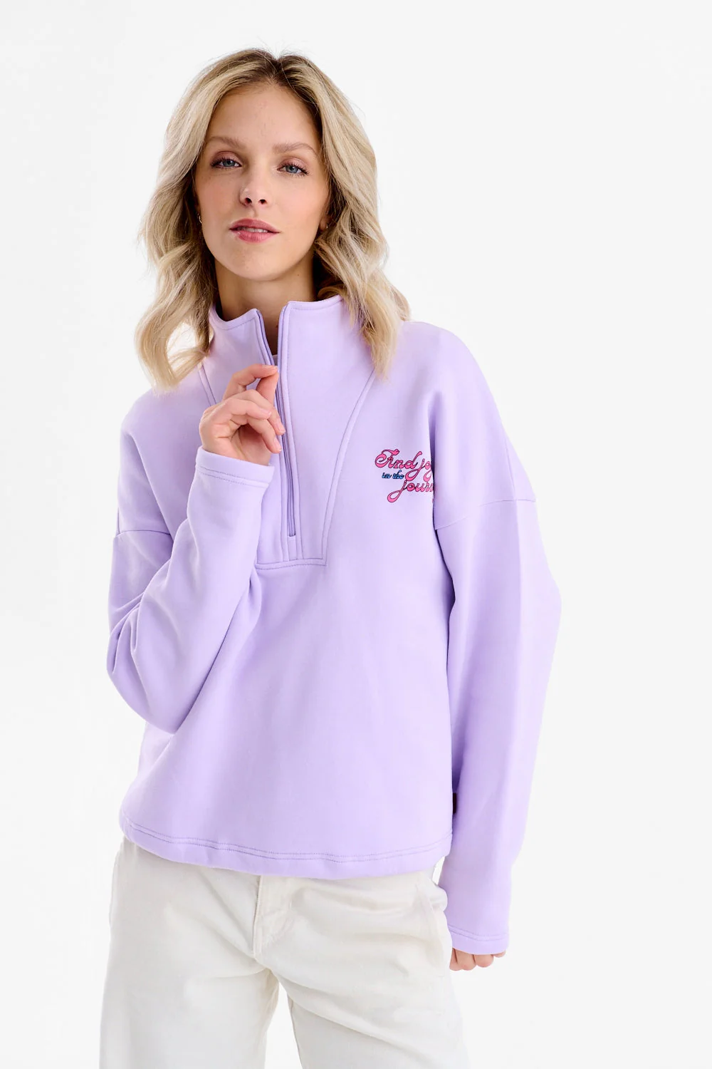 Half-zip sweatshirt with birds - Image 17