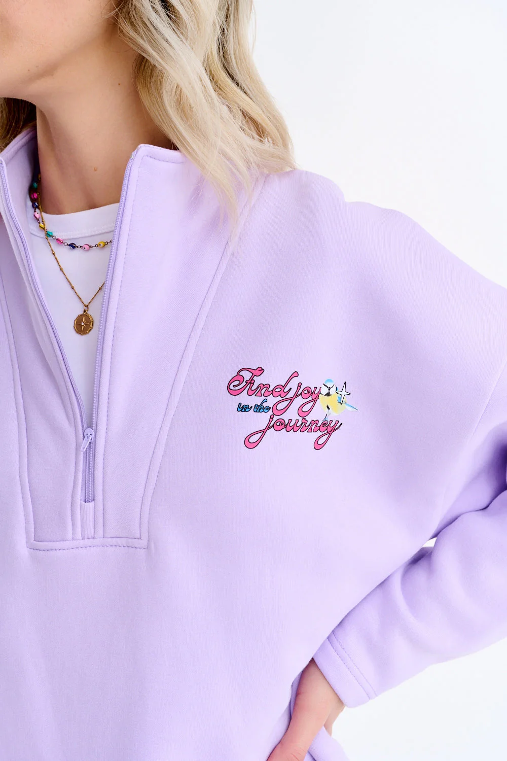 Half-zip sweatshirt with birds - Image 18