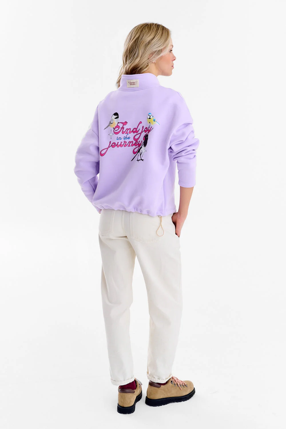 Half-zip sweatshirt with birds - Image 3