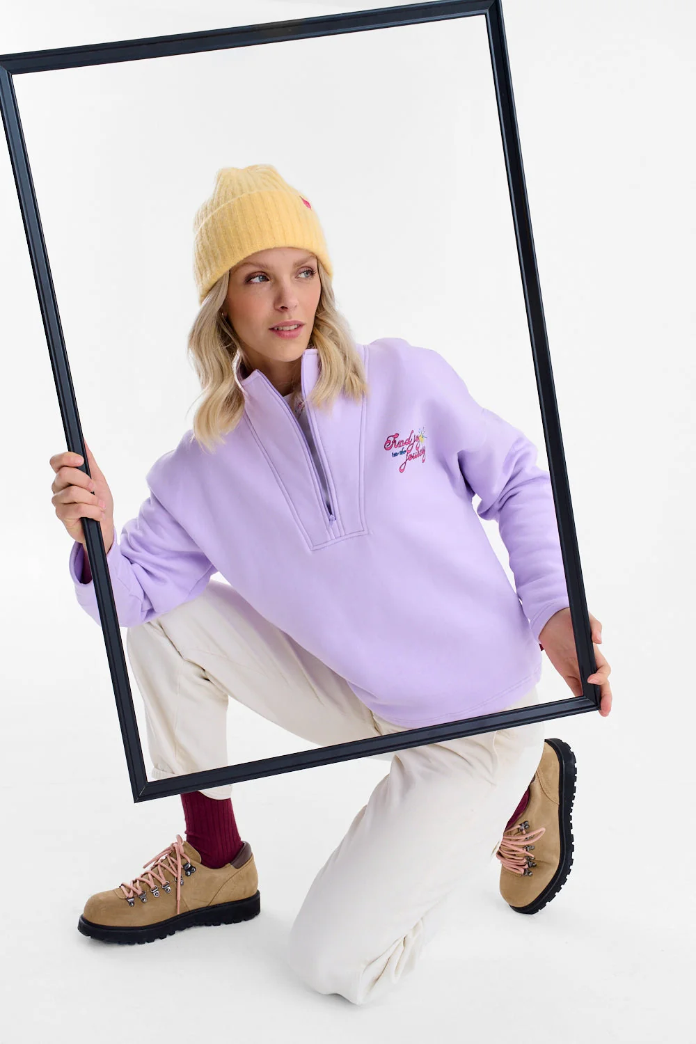 Half-zip sweatshirt with birds - Image 8