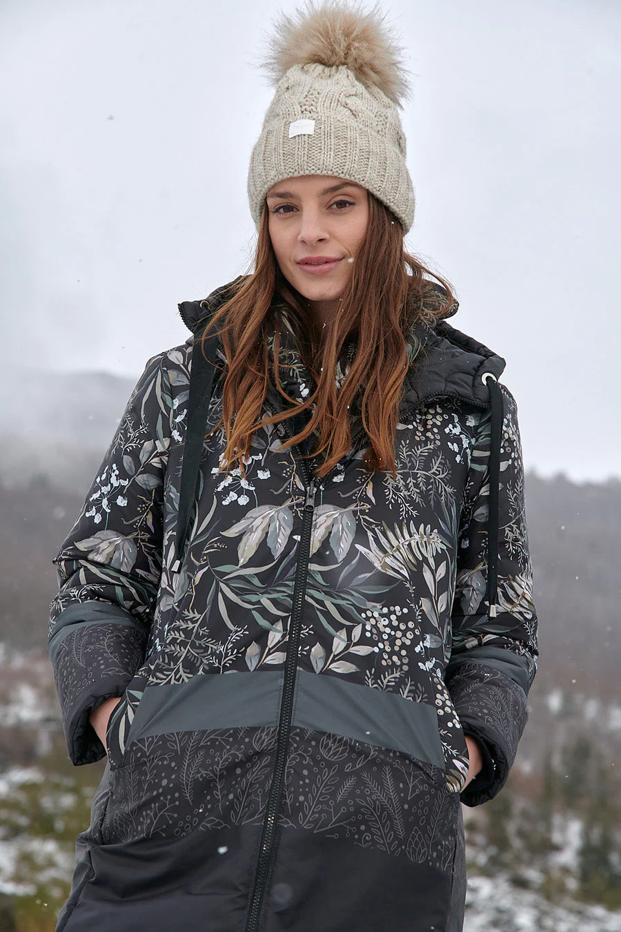 Moss Garden Reversible Quilted Coat - Image 10