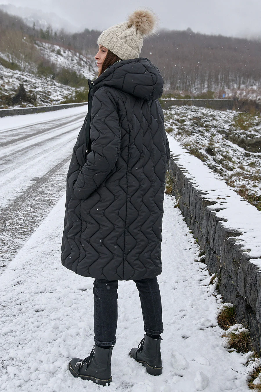 Moss Garden Reversible Quilted Coat - Image 15