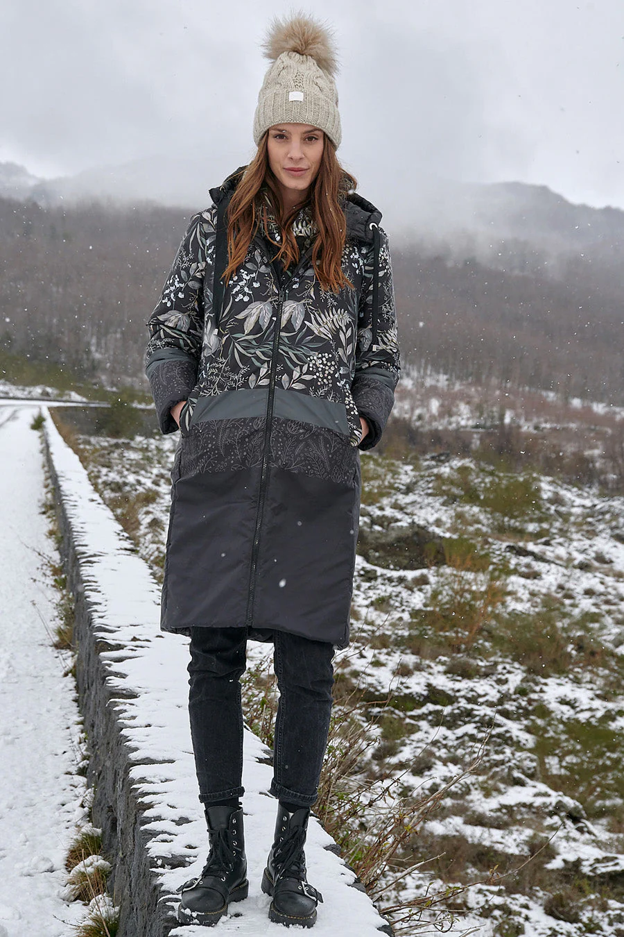 Moss Garden Reversible Quilted Coat - Image 8