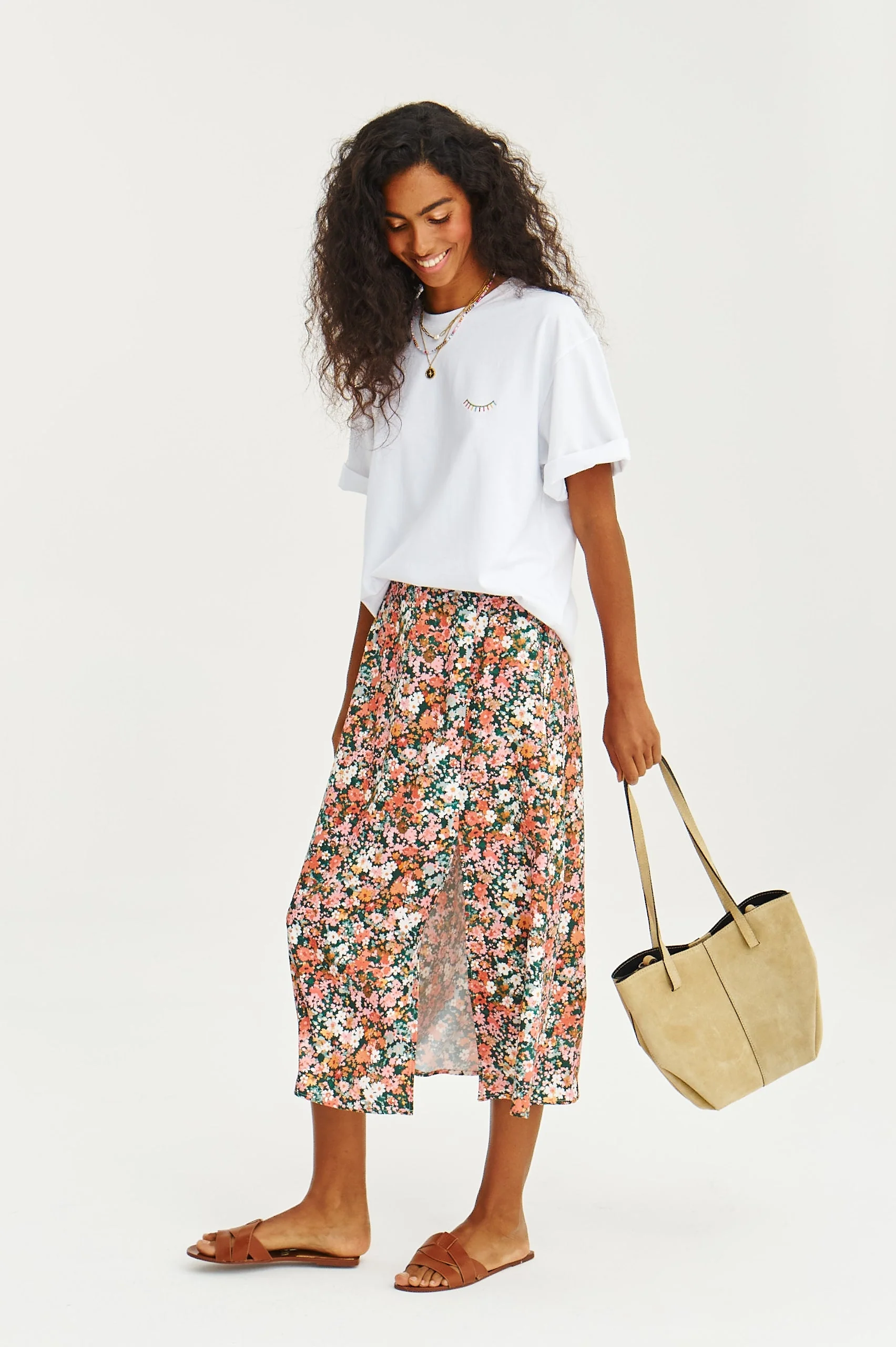 Silky Glow leather shopper bag - Image 5