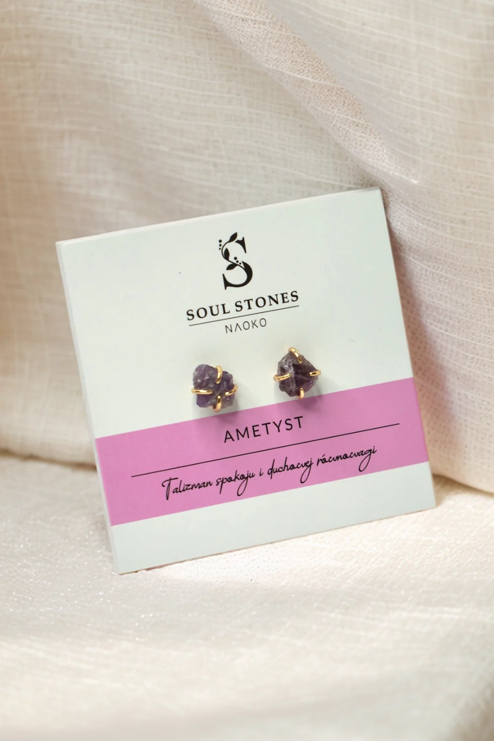 Soul Stones Amethyst Earrings - Image 3