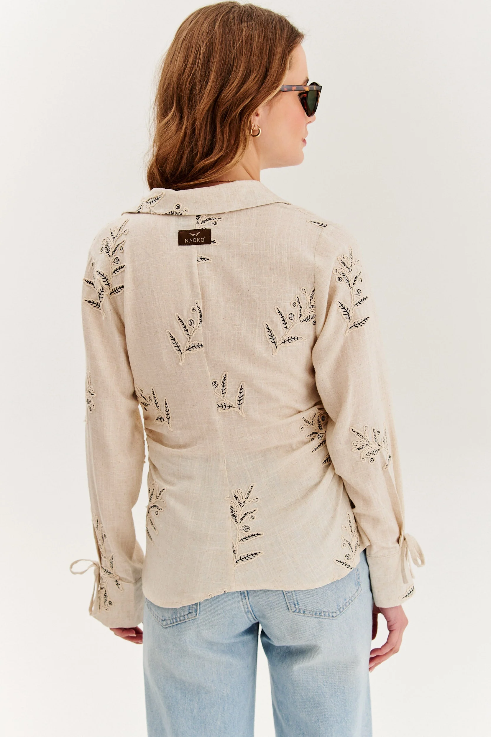 Timeless Leaves linen shirt - Image 9